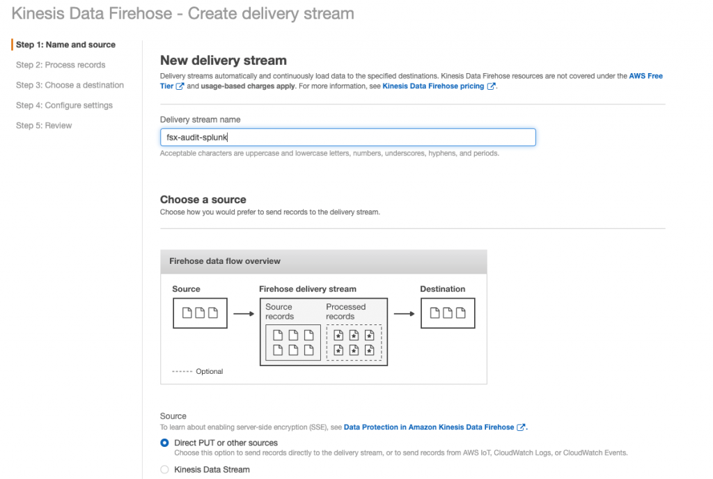 Configuring Kinesis Data Firehose delivery stream with Splunk (1)